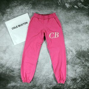Cole Buxton Italic Logo Sweatpants • Candy Pink • Medium